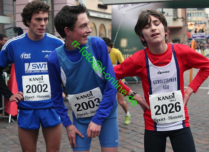 Mirco im Ziel mit Enrico und Yannik